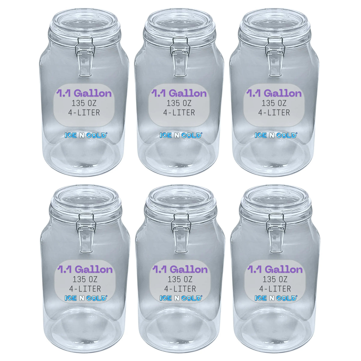 Airtight Glass Storage Jars with Clamp Lid – Food Storage Containers with Rubber Gasket Seal – Pantry & Kitchen Canisters for Dry Goods, Coffee, Sugar, Pasta – 0.4L to 4L Sizes Jay's Import & Export