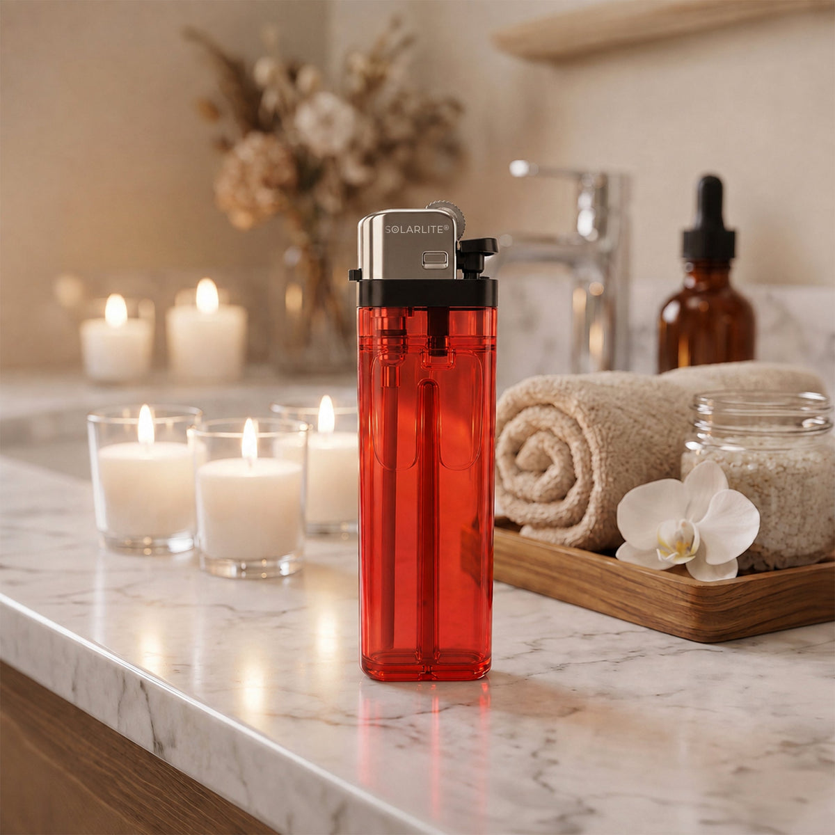 Solar Lite® Clear Lighters | 50ct | Bonus Free 5-Pack lighters Included with Every 50pk Purchase. ICE N COLD®