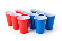 Load image into Gallery viewer, 16oz plastic party cups, red and blue