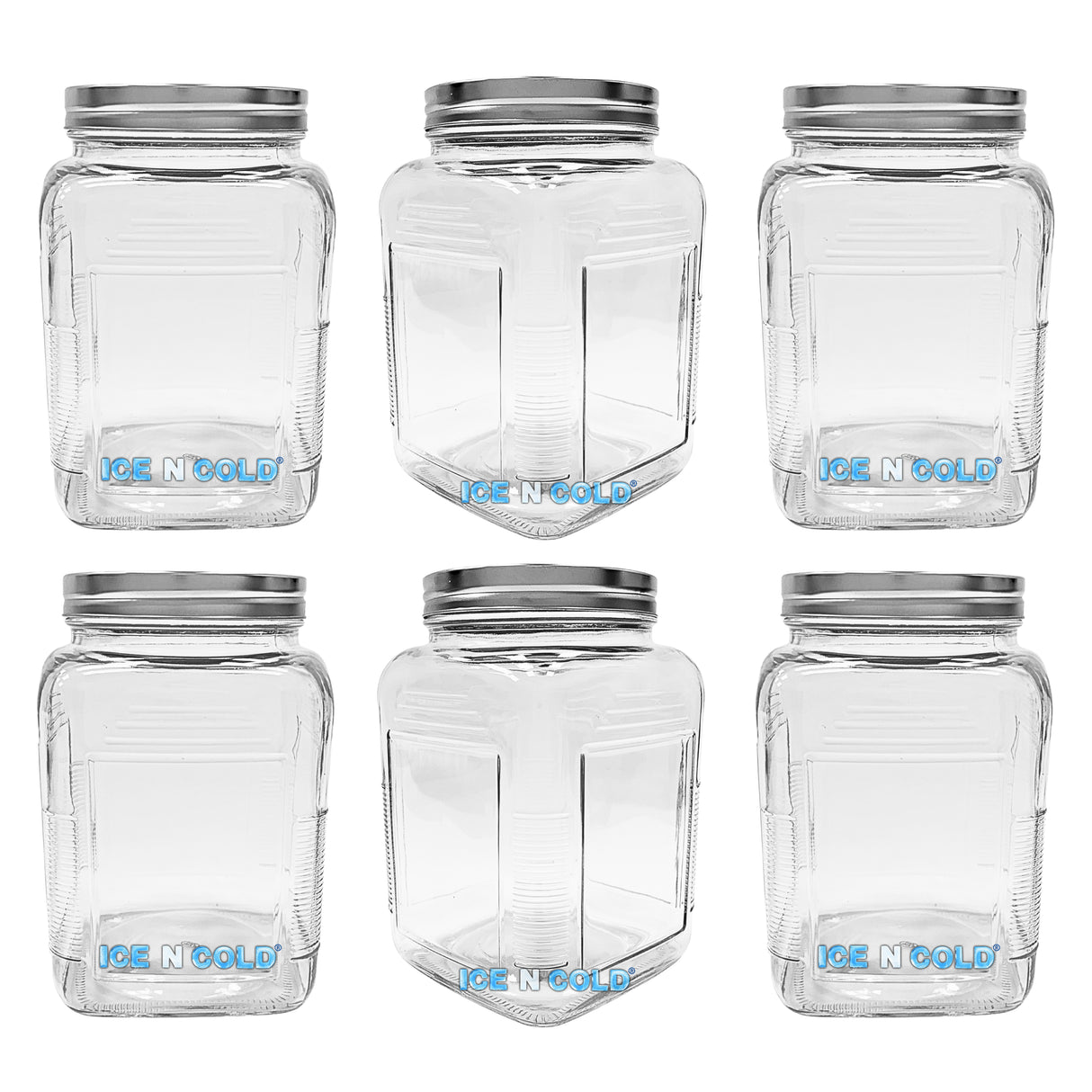 3-Liter Glass Storage Jar – 0.79 Gallon, 101 Oz, with Brushed Aluminum Lid
