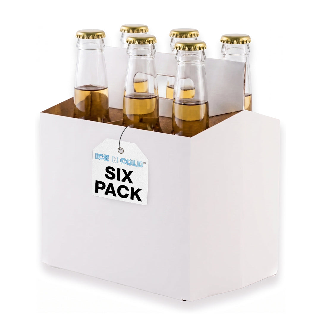 Cardboard Carrier - White 12oz Bottle Carrier | 6 Pack ICE N COLD®