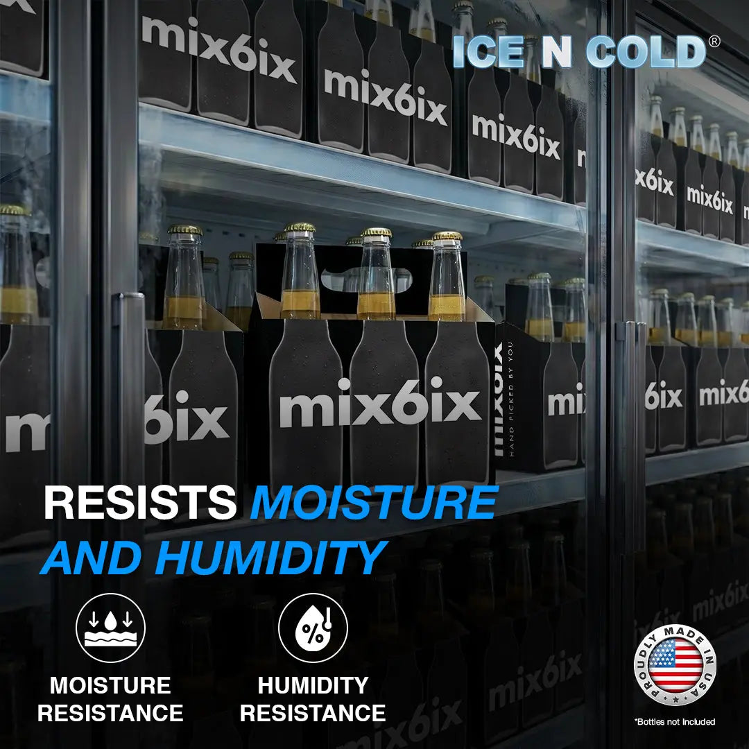 6pk Cardboard Carrier (X-Ray) 12oz Bottles & Cans | Made In USA ICE N COLD®