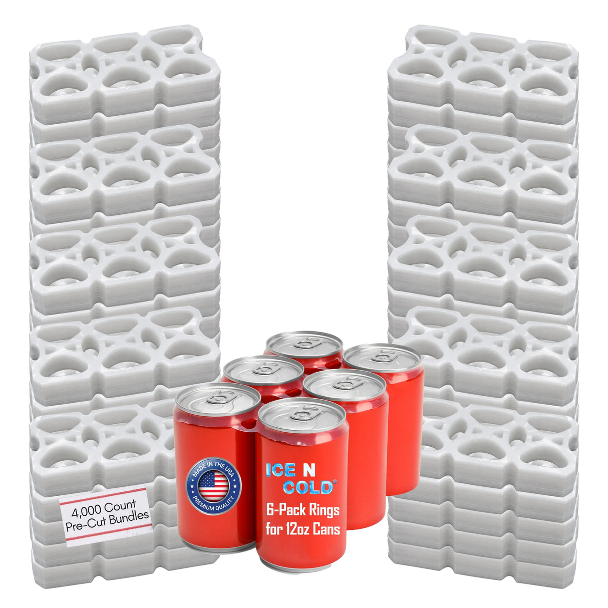 ICE N COLD® Six Pack Rings | 4000ct Pre-Cut Rings ICE N COLD®