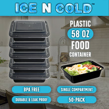 Load image into Gallery viewer, Take Out Containers with Lid - Rectangle - 58oz (50-Pack)