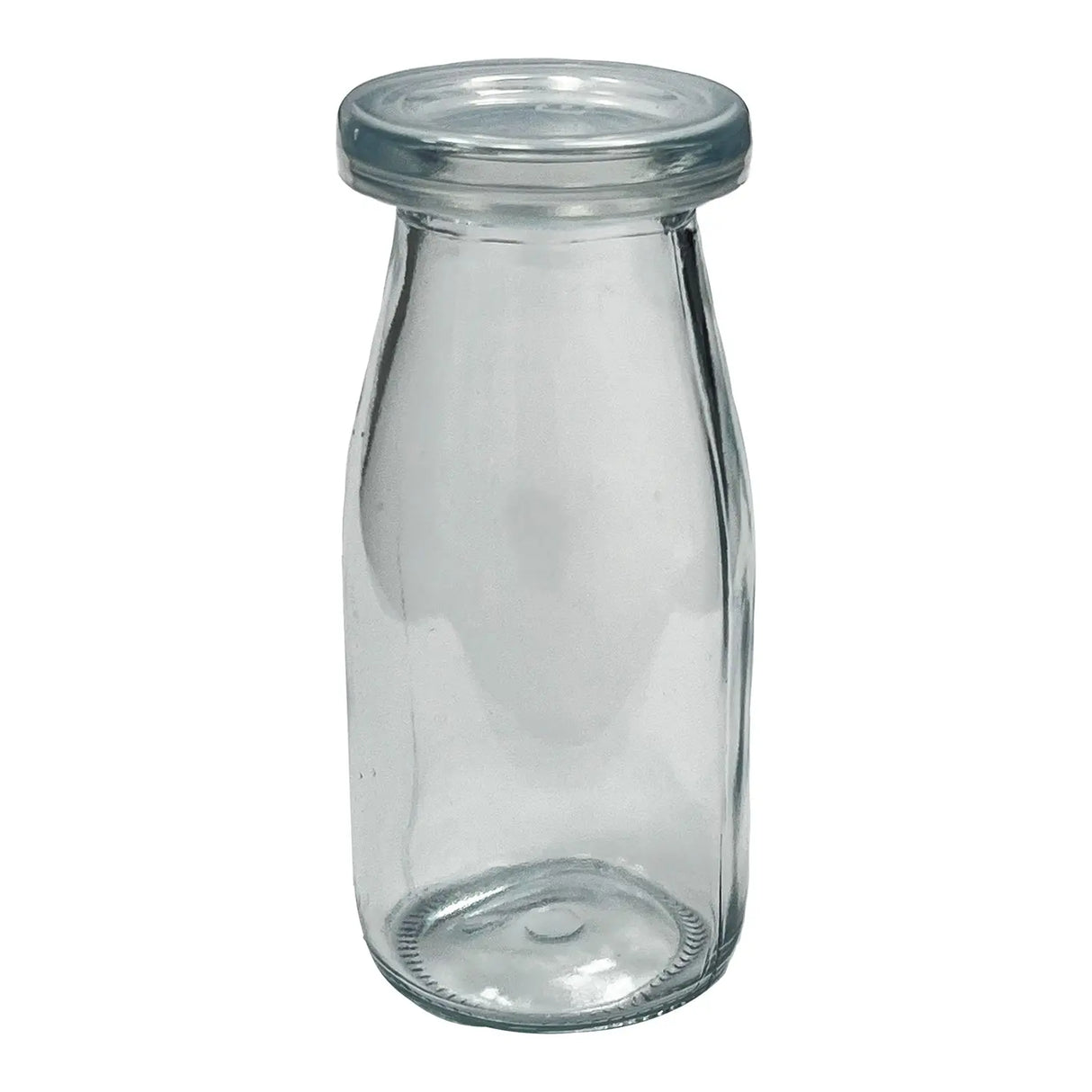 6.76 oz / 200ml Vintage Glass Bottle with Leakproof Clear Lid, Reusable & Eco-Friendly – Ideal for Milk, Juices, Smoothies, Infused Water, BPA-Free Glass Bottle ICE N COLD®