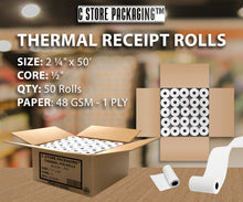 Load image into Gallery viewer, Thermal Paper - POS Receipt Paper Rolls - Credit Card Receipt Paper