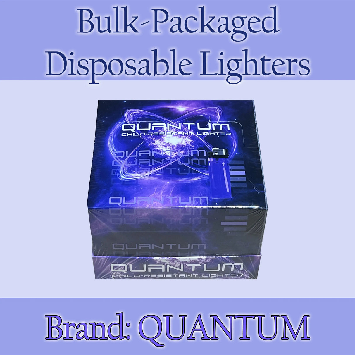 Quantum® Clear Lighters | 50ct | Bonus Free 5-Pack lighters Included with Every 50pk Purchase. ICE N COLD®
