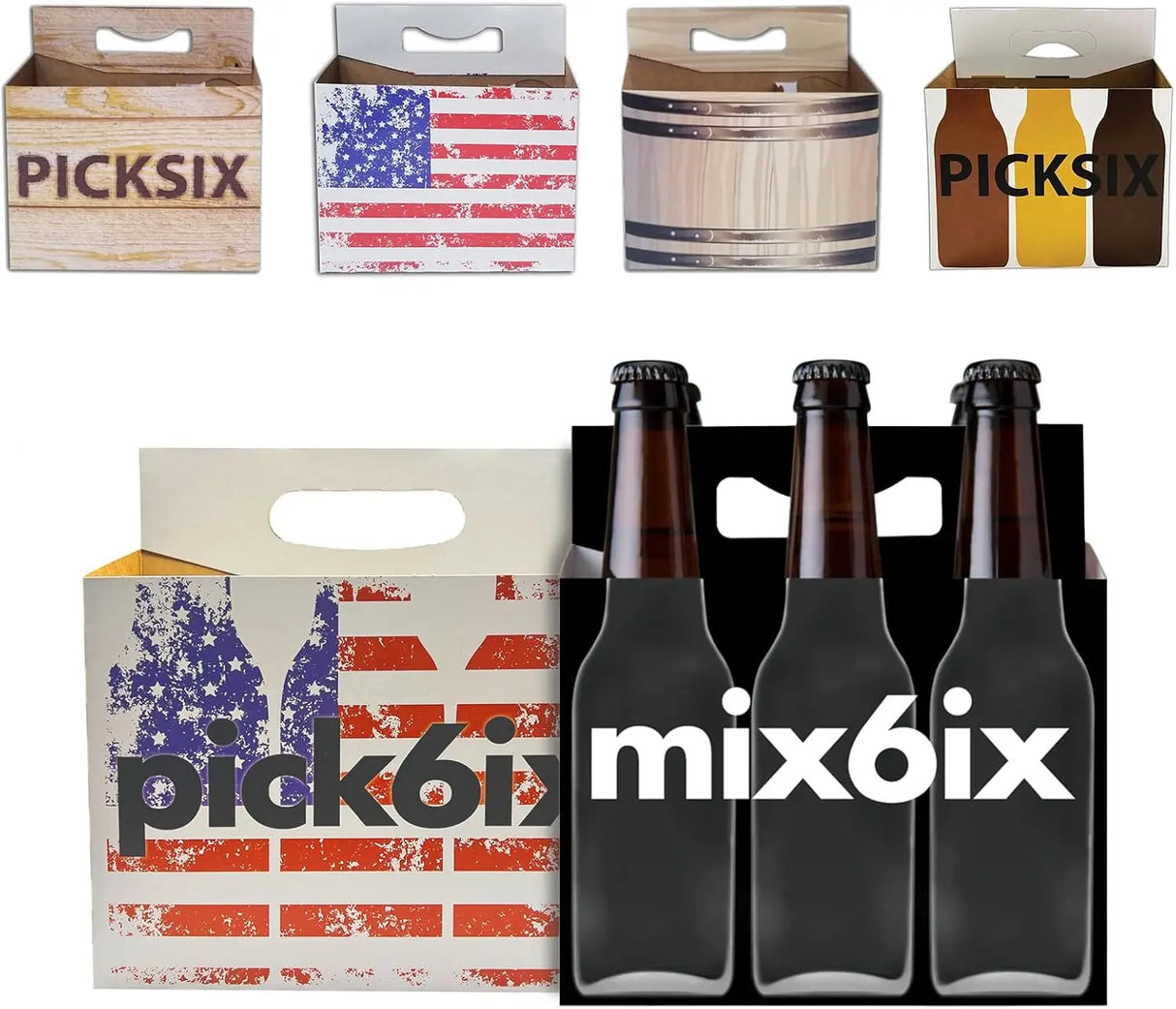 6pk Cardboard Carrier | 12 oz Bottle Carrier | Variety Pack ICE N COLD®