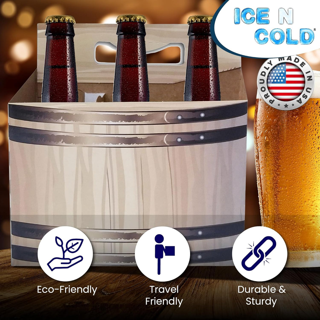 6pk Cardboard Carrier | Barrel Cardboard 12oz Bottle Carrier
