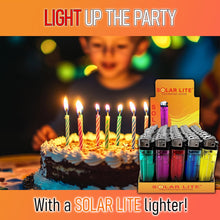 Load image into Gallery viewer, Solar Lite® Clear Lighters | 50ct | Bonus Free 5-Pack lighters Included with Every 50pk Purchase.