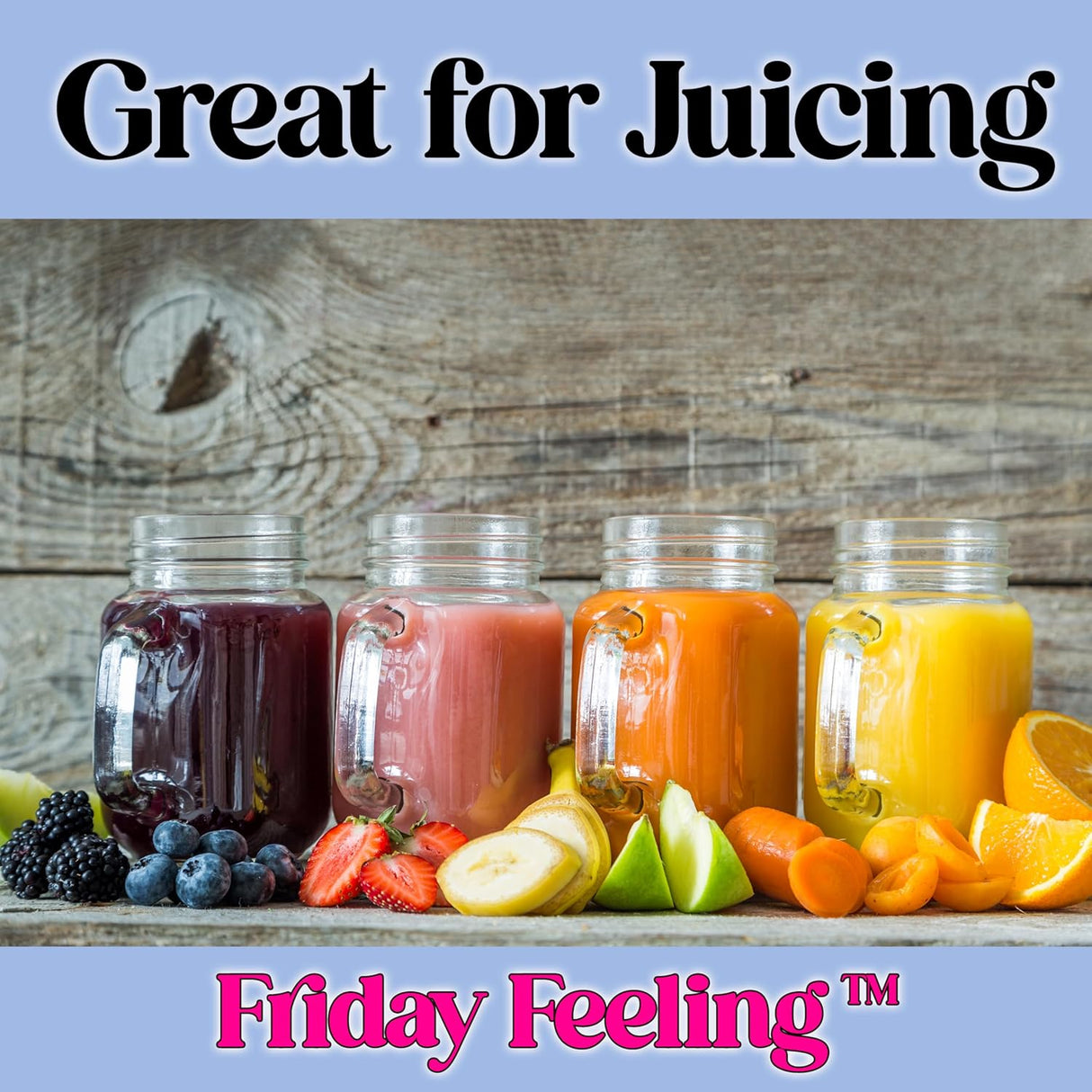 Friday Feeling 16oz Glass Mason Jar Mug with Handle, Metal Lid and Striped Straw, Beverage Container
