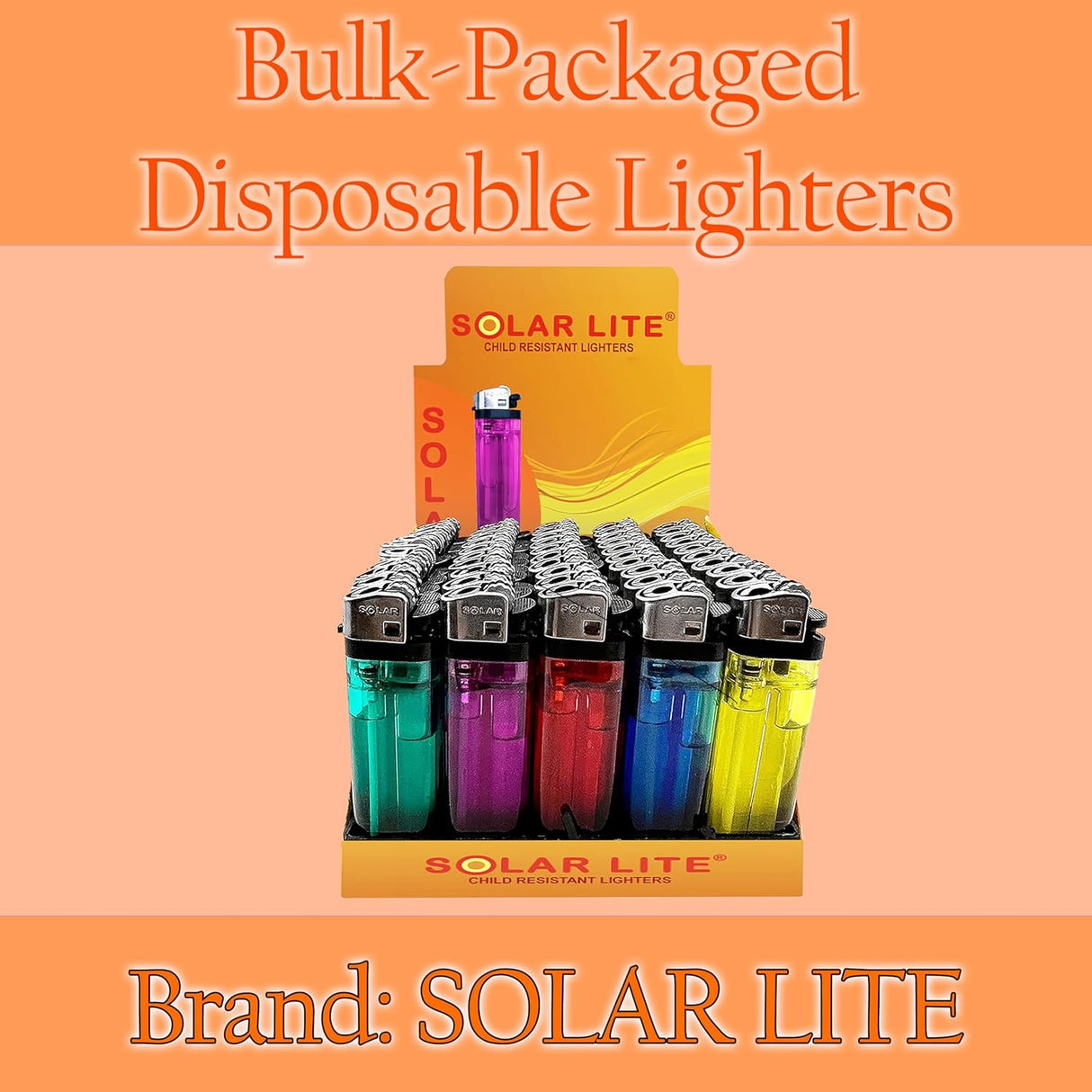 Solar/Solar Lite® Clear Lighters | 1000ct | Bonus FREE 50pk included with 1000ct Lighters