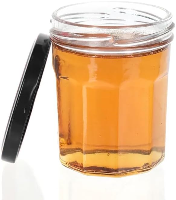 Multi-Use Glass Jars with Leakproof Clear Lid, Reusable & Eco-Friendly – Ideal for Jams, Sauces, Spices; Lead -Free and BPA-Free Glass Bottle