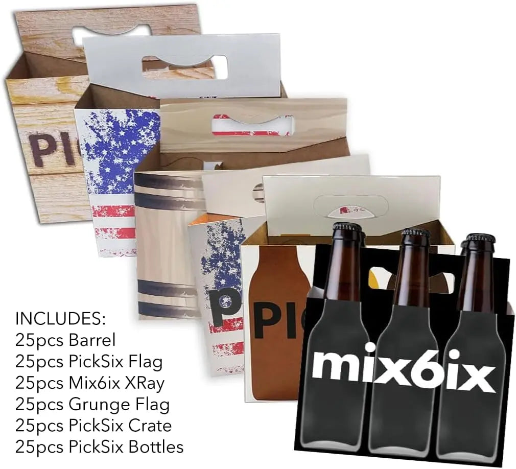 6pk Cardboard Carrier | 12 oz Bottle Carrier | Variety Pack ICE N COLD®