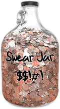 Load image into Gallery viewer, Oversized XL Glass Swear Jar with Lid, 5.2 Liter Money Saving Bank for Adults, Coin Collection Container (X-Large)