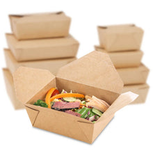 Load image into Gallery viewer, Kraft Folded Burger & Food Box (68oz) - 20 Count