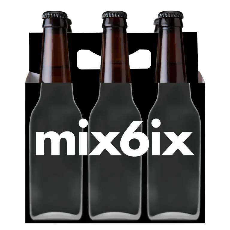 ICE N COLD® 6 Pack Cardboard Carriers - Black X-Ray Style - Made in USA - Safe & Easy Transport for 12oz Beer or Soda Bottles ICE N COLD®