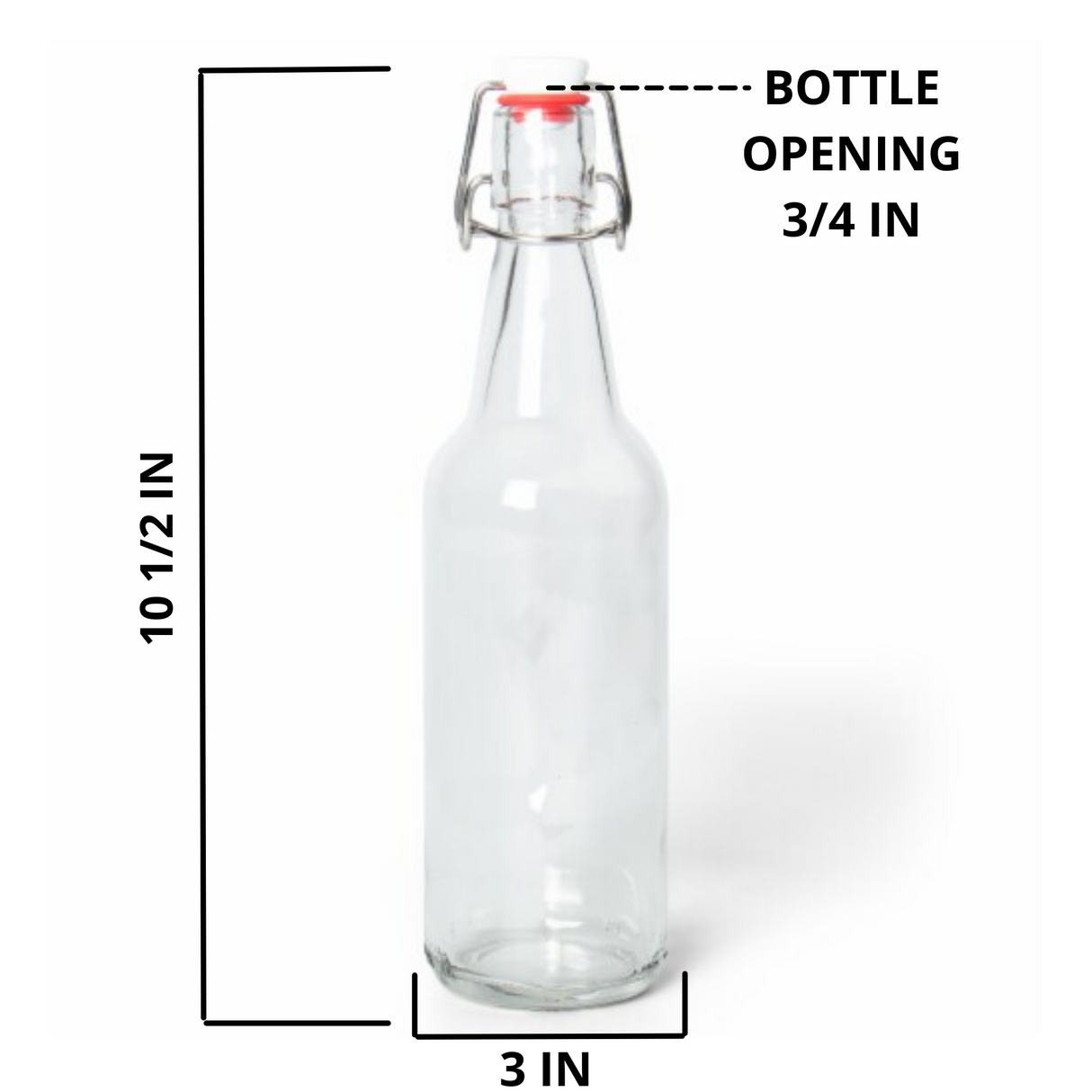 Jay's Import & Export | Clear 16-20oz Glass Growlers