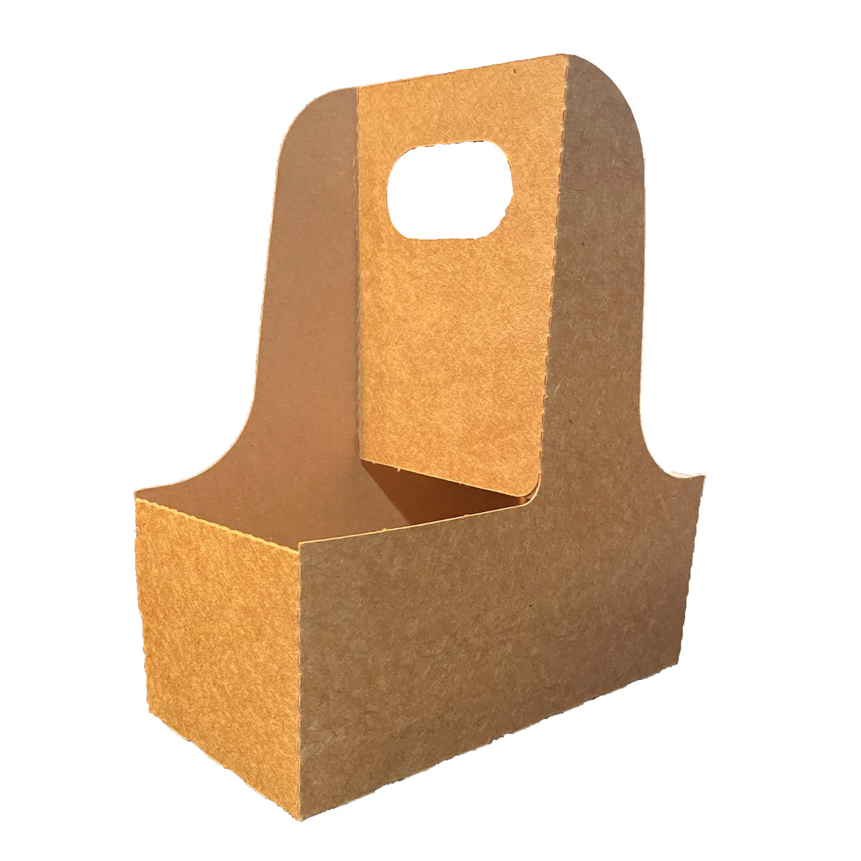2 Cup Carrier - Eco Friendly Heavy Duty Kraft Corrugate Paperboard Carrier