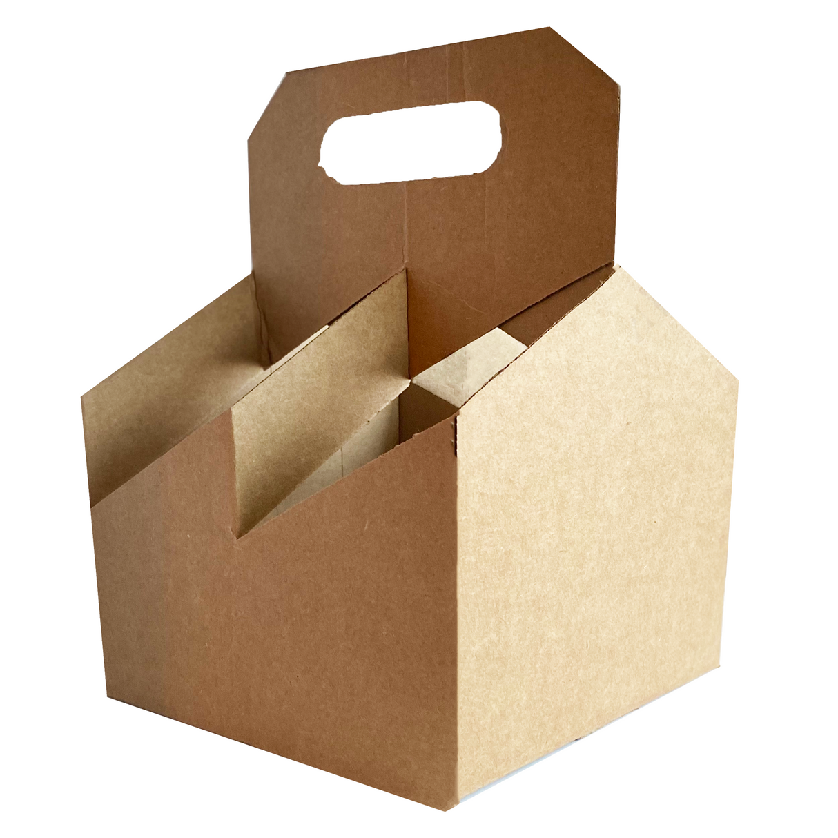 C-Store Packaging | 4 Pack Kraft Wine Carriers