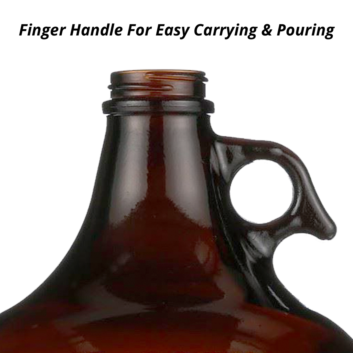 C-Store - 1 Gallon Amber Glass Growler, glass jug