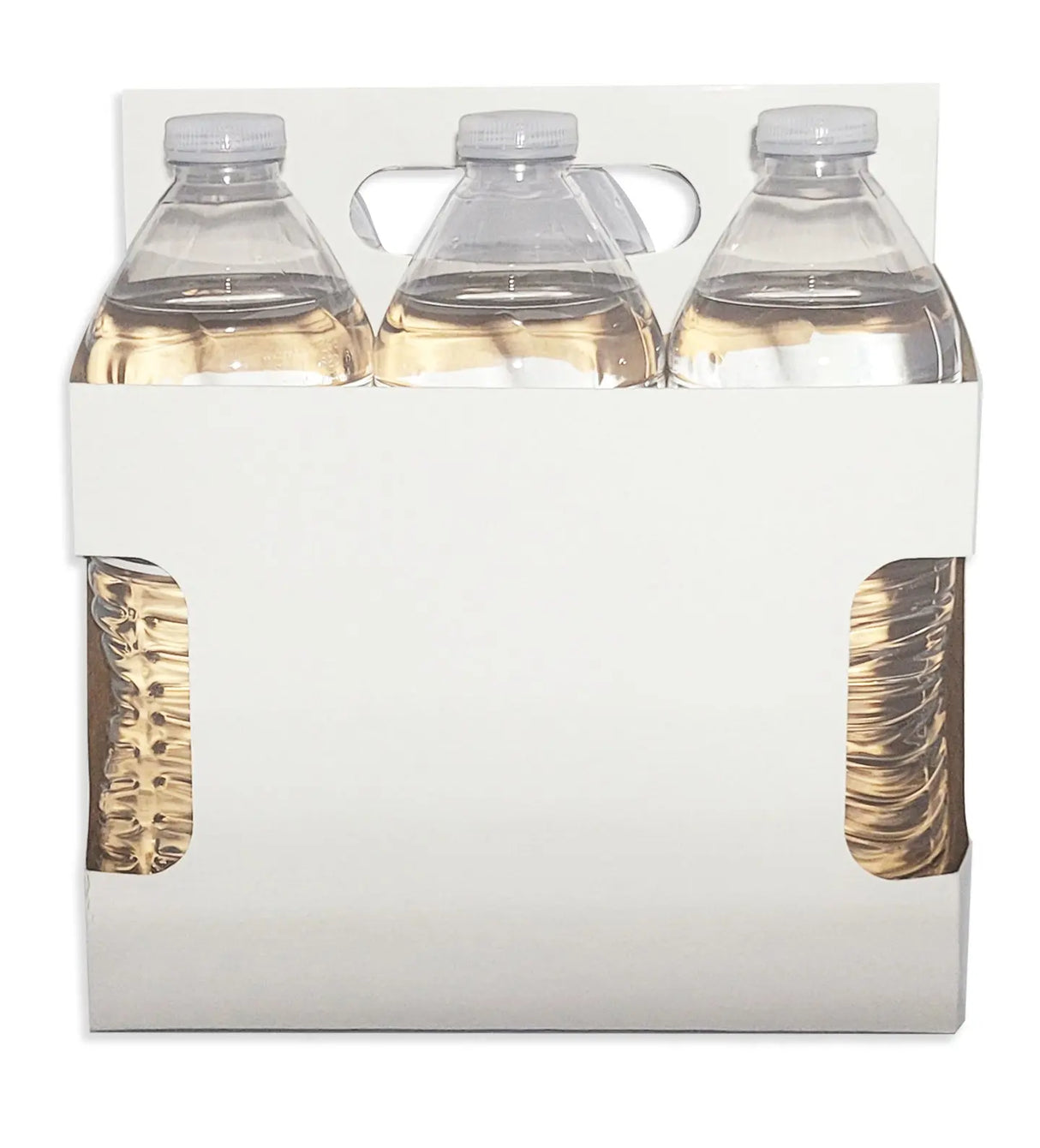 Cardboard Carrier | White - Window Cutout - Cardboard 12oz Bottle Carrier | 6 Pack ICE N COLD®