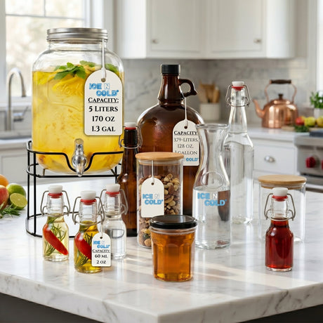 Glass Bottles & Jars | Glassware Storage Containers
