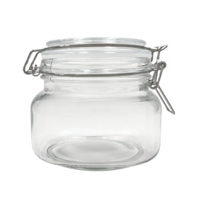 Airtight Glass Storage Jars with Clamp Lid – Food Storage Containers with Rubber Gasket Seal – Pantry & Kitchen Canisters for Dry Goods, Coffee, Sugar, Pasta – 0.4L to 4L Sizes Jay's Import & Export