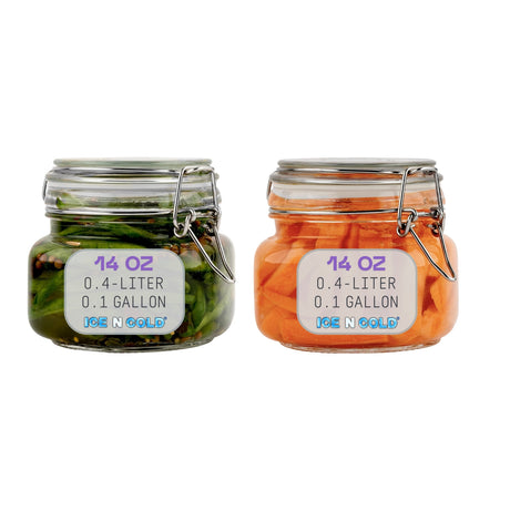 Airtight Glass Storage Jars with Clamp Lid – Food Storage Containers with Rubber Gasket Seal – Pantry & Kitchen Canisters for Dry Goods, Coffee, Sugar, Pasta – 0.4L to 4L Sizes