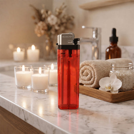 Solar Lite® Clear Lighters | 50ct | Bonus Free 5-Pack lighters Included with Every 50pk Purchase. ICE N COLD®
