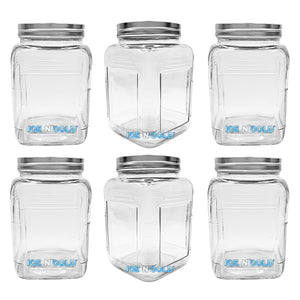3-Liter Glass Storage Jar – 0.79 Gallon, 101 Oz, with Brushed Aluminum Lid