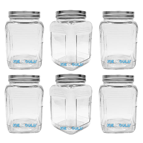 3-Liter Glass Storage Jar – 0.79 Gallon, 101 Oz, with Brushed Aluminum Lid