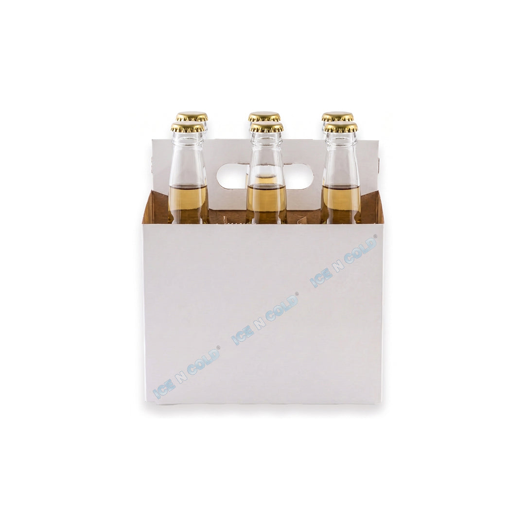 ICE N COLD® Econo Pack Six Pack Cardboard Bottle Holder | Fits 12-16oz bottles | 140 Pack ICE N COLD®