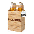 4pk Cardboard Carrier (Crate PickFour) - 12oz Bottles & Cans ICE N COLD®