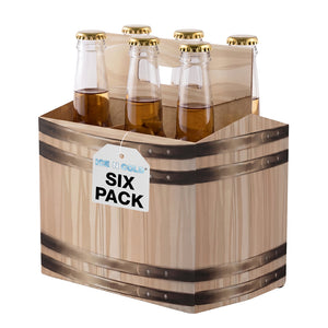 6pk Cardboard Carrier (Barrel) 12oz Bottles & Cans | Made In USA ICE N COLD®