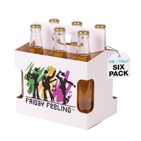 6pk Cardboard Carrier (Friday Feeling Die-Cut) 12oz Bottles & Cans | Made In USA C-Store Packaging