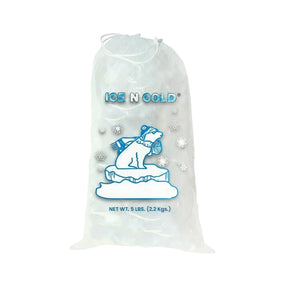 ICE N COLD® 5lb Ice Bags with Drawstring Closure | 37 mic Thickness | Portable Storage and Freezer Keeper ICE N COLD®