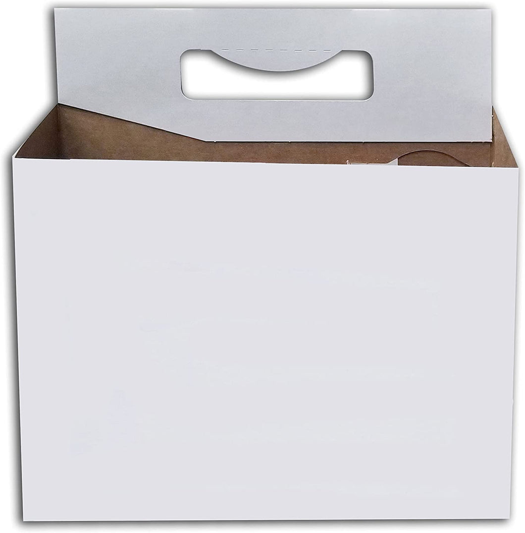 Cardboard Carrier | White Cardboard 12oz Bottle Carrier | 6 Pack