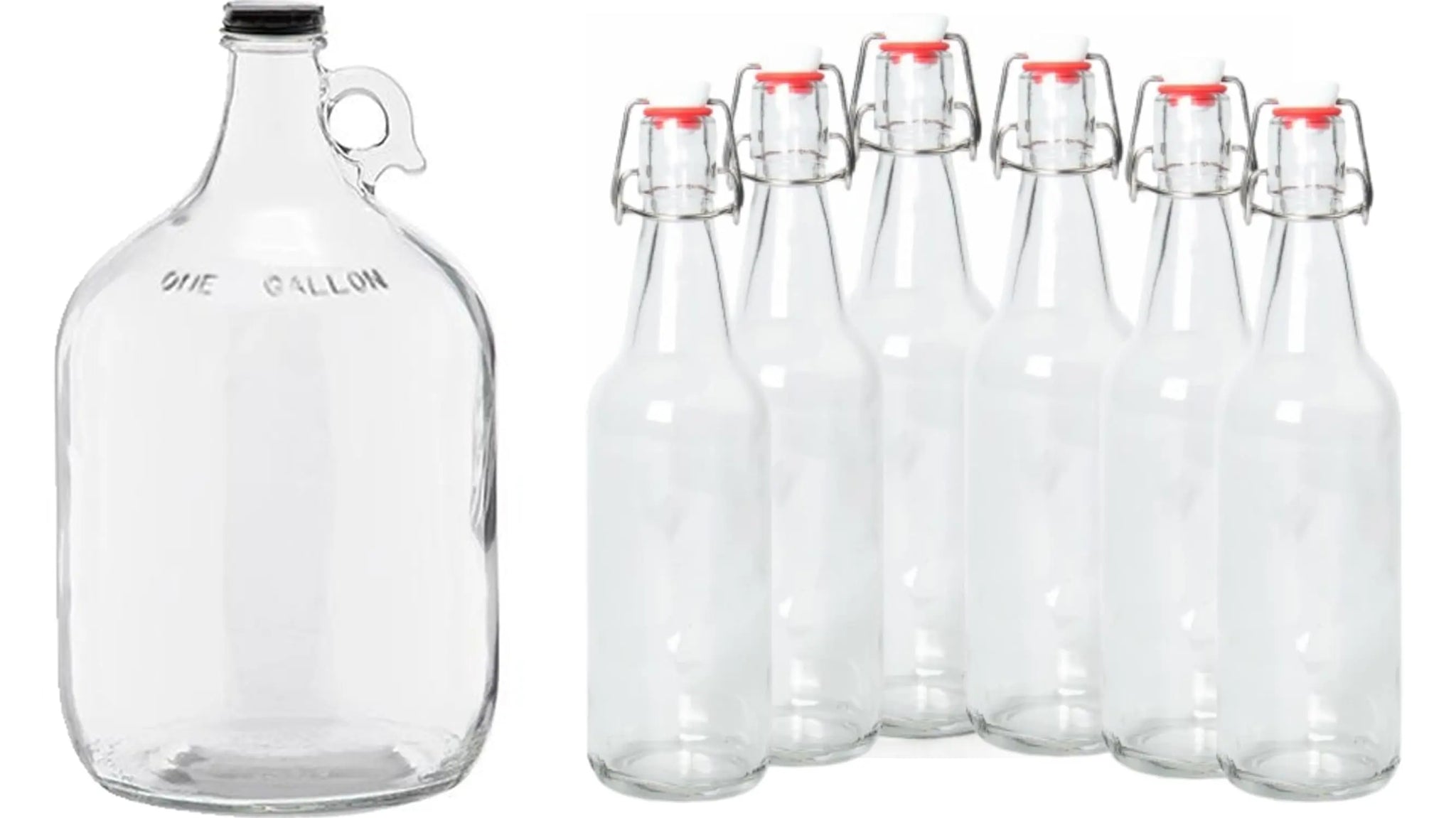 Glass Jug 4 Glass Gallon Jugs + Airlocks  Homebrewing Beer & Wine Making  Starter Kit Fermentation Kit
