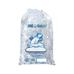 20lb Ice Bags with Cotton String 50 Micron Commercial & Food Grade LDPE, BPA-Free, Freezer Safe Plastic, 15" x 22" Bolsas Hielo, Bolsas Para Hielo, Ice Cube Machine Storage Bag (20 lb) ICE N COLD®