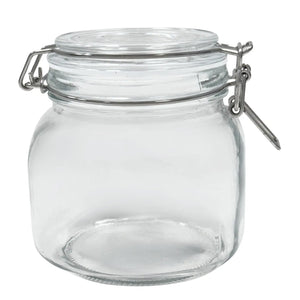 Airtight Glass Storage Jars with Clamp Lid – Food Storage Containers with Rubber Gasket Seal – Pantry & Kitchen Canisters for Dry Goods, Coffee, Sugar, Pasta – 0.4L to 4L Sizes Jay's Import & Export