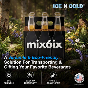 6pk Cardboard Carrier (X-Ray) 12oz Bottles & Cans | Made In USA ICE N COLD®