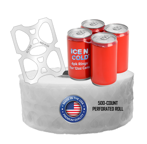 ICE N COLD® Four Pack Rings | 500ct Roll