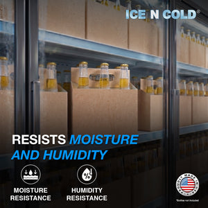 6pk Cardboard Carrier Kraft 12oz - 16oz Bottles & Cans 8x7x5 for Convenience Store, Eco Friendly, Moisture & Humidity Resistant | High Quality 18 Point Wet Board Strength (6 Pack) ICE N COLD®