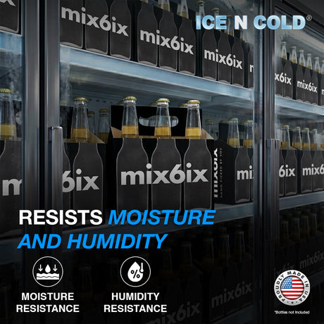 6pk Cardboard Carrier (X-Ray) 12oz Bottles & Cans | Made In USA ICE N COLD®