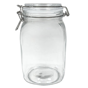 Airtight Glass Storage Jars with Clamp Lid – Food Storage Containers with Rubber Gasket Seal – Pantry & Kitchen Canisters for Dry Goods, Coffee, Sugar, Pasta – 0.4L to 4L Sizes Jay's Import & Export