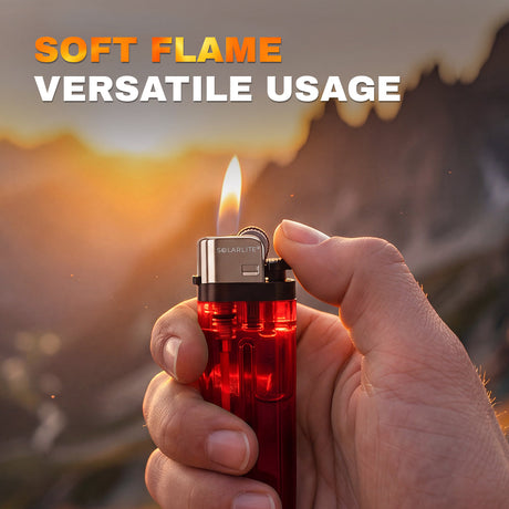 Solar Lite® Clear Lighters | 50ct | Bonus Free 5-Pack lighters Included with Every 50pk Purchase. ICE N COLD®