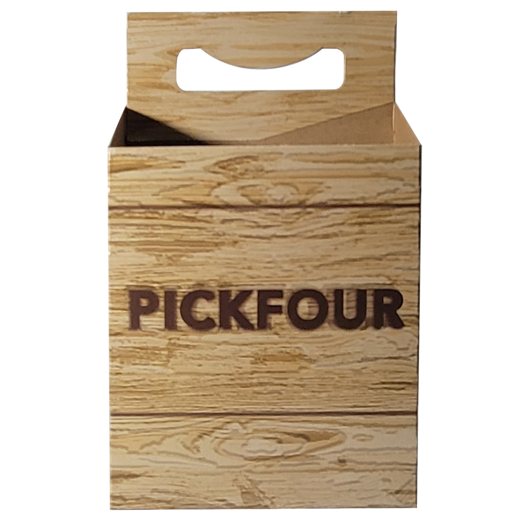 4pk Cardboard Carrier (Crate Designs) | Holds 4pk 12oz Bottles