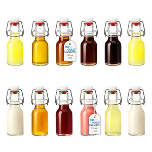 Glass Swing Top Bottles | Perfect for Limoncello, Syrups, Oils, Vinegar, Beverages | Airtight Reusable Glass Bottles | Available Various Sizes