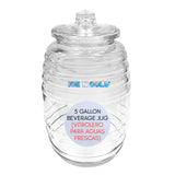 Aguas Frescas 5 Gallon Glass Juice Jug Container with Lid (19 Liters, 642 oz)